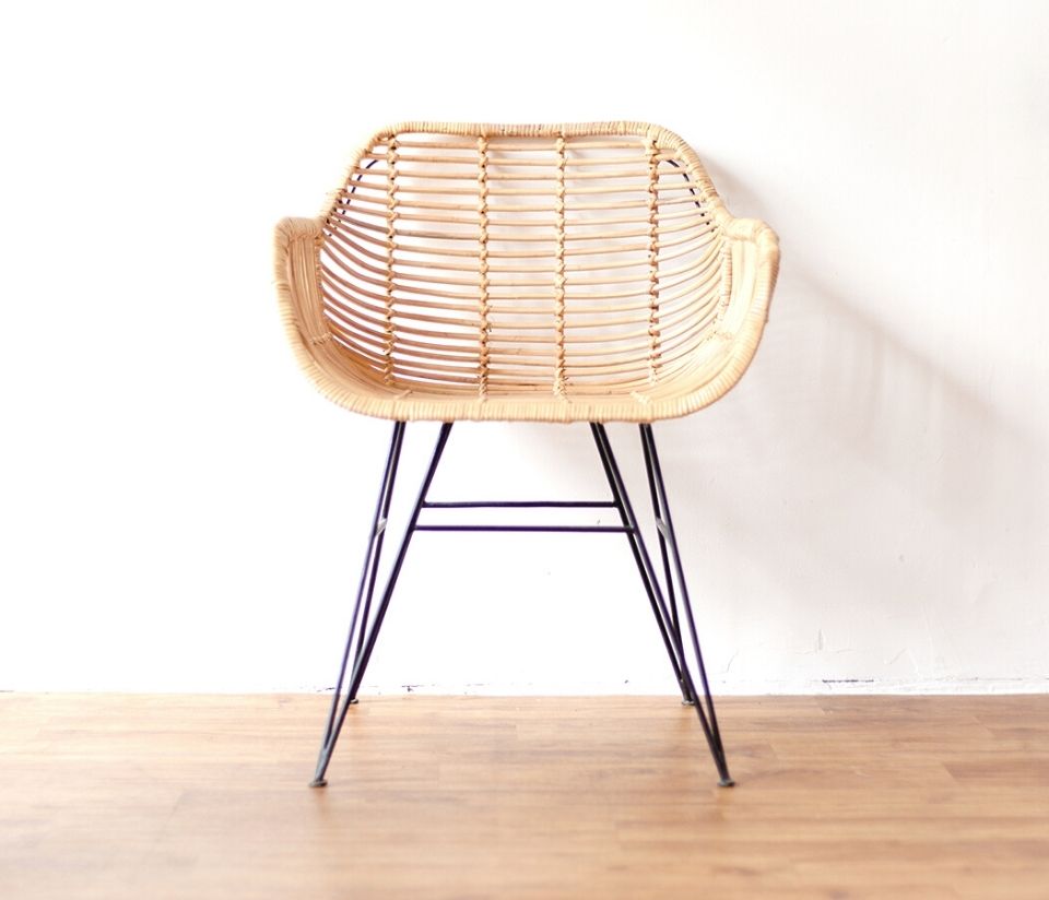 Ethical furniture, wooden or rattan chair