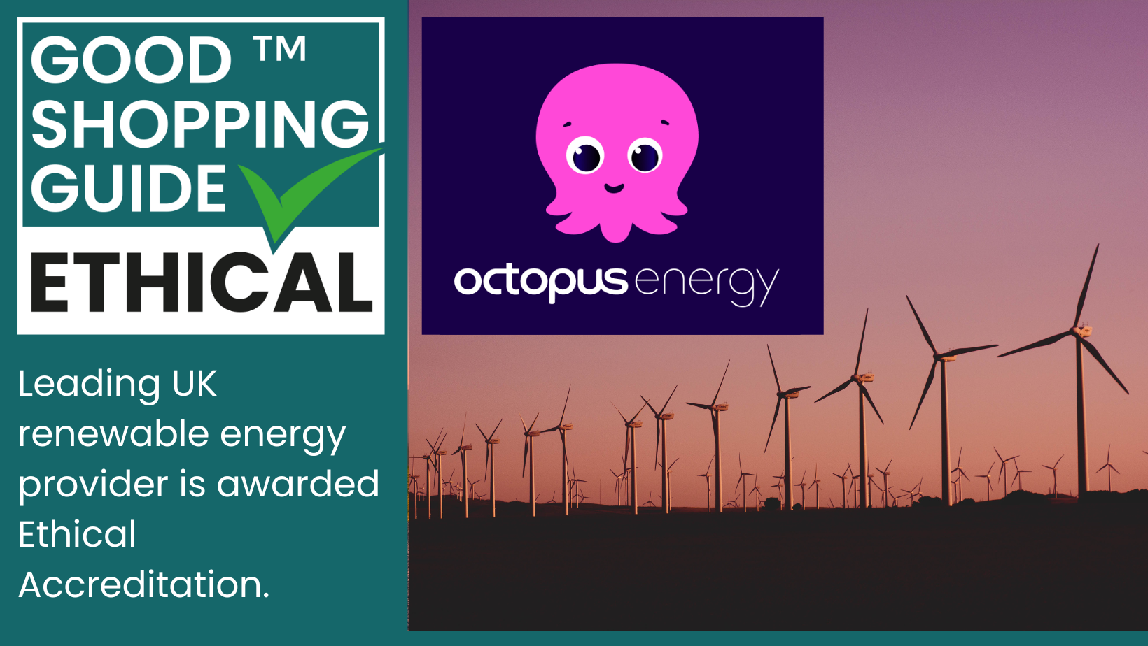 Renewable energy provider Octopus Energy Awarded independent Ethical Accreditation